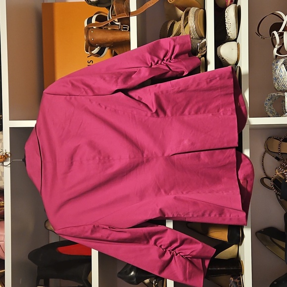 The Limited Pink Blazer with Notched Lapels and Three-Quarter Sleeves - Picture 5 of 6